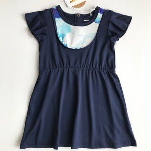 NWT Mini Rodini Clouds Bib Dress 80/86